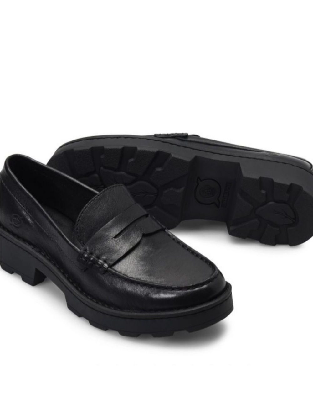 Born Carrera Black Leather Loafers